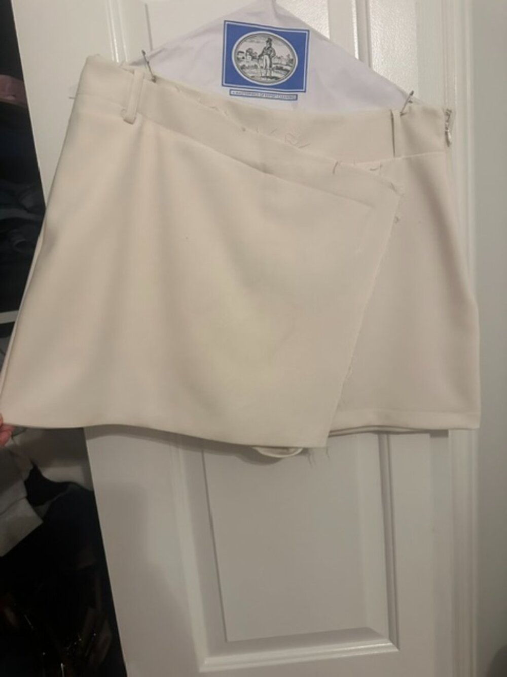 Dissh Skort Julie Cream Tailored Wrap Style Mini with Built-In Shorts Size 12